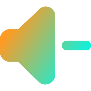 Volume Down Icon from Core Gradient - Free Set