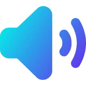 Volume Level High Icon from Core Gradient - Free Set