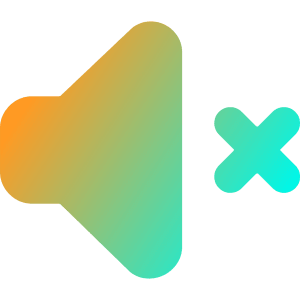 Volume Mute Icon from Core Gradient - Free Set