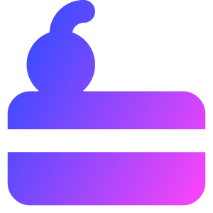 Cake Slice Icon from Core Gradient - Free Set