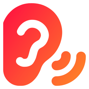 Ear Hearing Icon from Core Gradient - Free Set