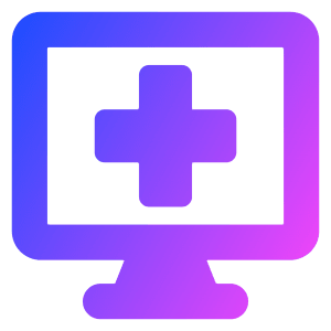 Online Medical Service Monitor Icon from Core Gradient - Free Set