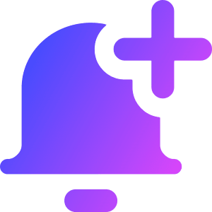 Add Bell Notification Icon from Core Gradient - Free Set