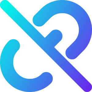 Broken Link 2 Icon from Core Gradient - Free Set