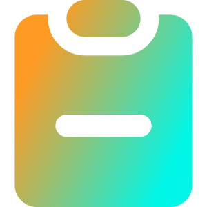 Clipboard Remove Icon from Core Gradient - Free Set