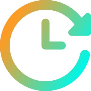 Fastforward Clock Icon from Core Gradient - Free Set