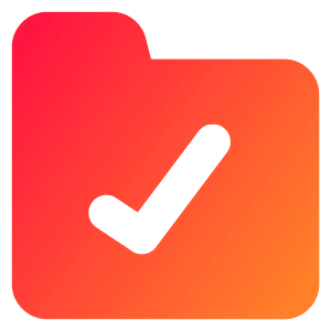 Folder Check Icon from Core Gradient - Free Set