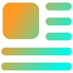 Insert Top Left Icon from Core Gradient - Free Set