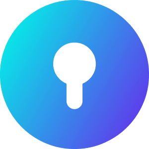 Keyhole Lock Circle Icon from Core Gradient - Free Set