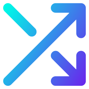 Line Arrow Crossover Right Icon from Core Gradient - Free Set