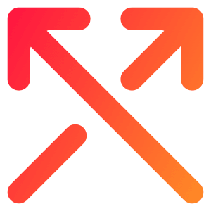 Line Arrow Crossover Up Icon from Core Gradient - Free Set