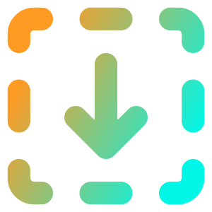 Line Arrow Down Dashed Square Icon from Core Gradient - Free Set