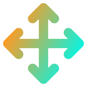 Line Arrow Move Icon from Core Gradient - Free Set