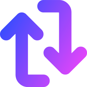 Line Arrow Reload Vertical 1 Icon from Core Gradient - Free Set