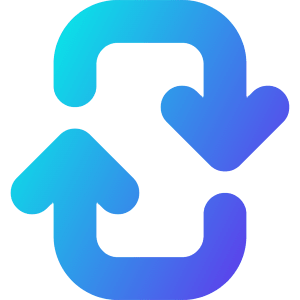 Line Arrow Reload Vertical 2 Icon from Core Gradient - Free Set
