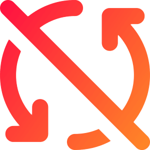 Line Arrow Synchronize Disable Icon from Core Gradient - Free Set