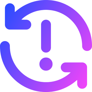 Line Arrow Synchronize Warning Icon from Core Gradient - Free Set