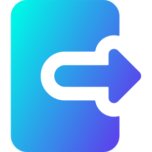 Logout 1 Icon from Core Gradient - Free Set