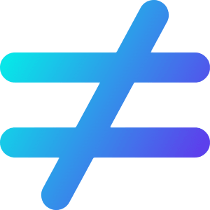 Not Equal Sign Icon from Core Gradient - Free Set