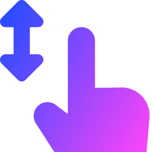 One Finger Drag Vertical Icon from Core Gradient - Free Set