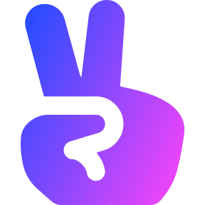 Peace Hand Icon from Core Gradient - Free Set