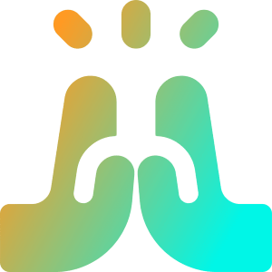 Praying Hand Icon from Core Gradient - Free Set