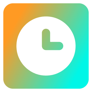 Square Clock Icon from Core Gradient - Free Set