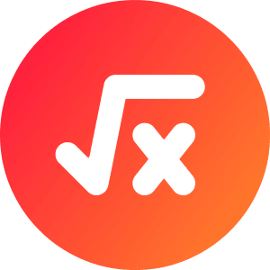 Square Root X Circle Icon from Core Gradient - Free Set