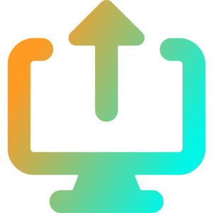 Upload Computer Icon from Core Gradient - Free Set