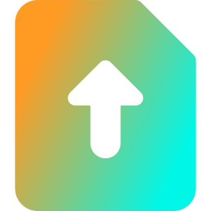 Upload File Icon from Core Gradient - Free Set