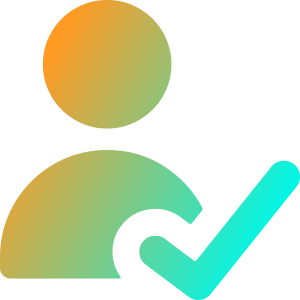User Check Validate Icon from Core Gradient - Free Set