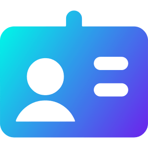 User Identifier Card Icon from Core Gradient - Free Set