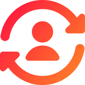 User Sync Online In Person Icon from Core Gradient - Free Set