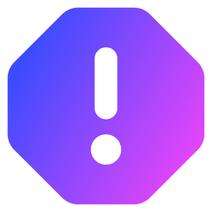 Warning Octagon Icon from Core Gradient - Free Set