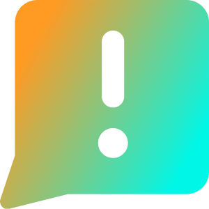 Chat Bubble Square Warning Icon from Core Gradient - Free Set