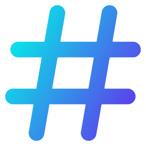 Sign Hashtag Icon from Core Gradient - Free Set