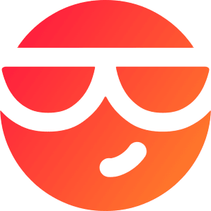 Smiley Cool Icon from Core Gradient - Free Set