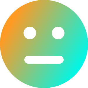 Straight Face Icon from Core Gradient - Free Set