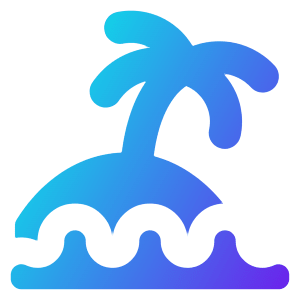 Beach Icon from Core Gradient - Free Set