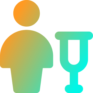 Crutch Icon from Core Gradient - Free Set