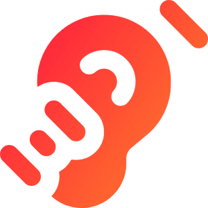 Hearing Deaf 2 Icon from Core Gradient - Free Set