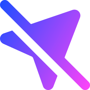 Navigation Arrow Off Icon from Core Gradient - Free Set