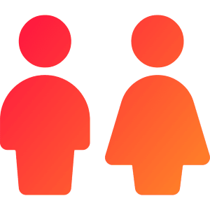 Toilet Man Woman 1 Icon from Core Gradient - Free Set