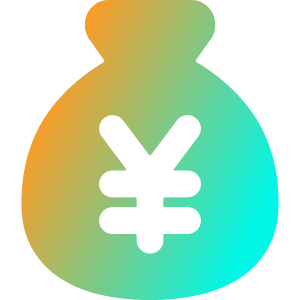 Bag Yen Icon from Core Gradient - Free Set