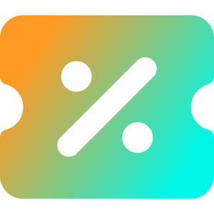 Discount Percent Coupon Icon from Core Gradient - Free Set