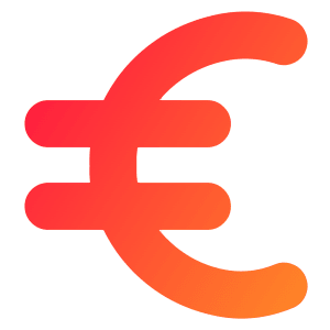 Euro Icon from Core Gradient - Free Set