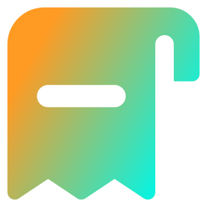 Receipt Subtract Icon from Core Gradient - Free Set