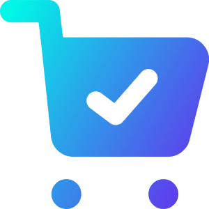 Shopping Cart Check Icon from Core Gradient - Free Set