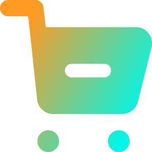 Shopping Cart Subtract Icon from Core Gradient - Free Set