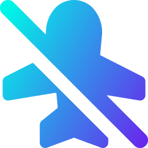 Airplane Disabled Icon from Core Gradient - Free Set